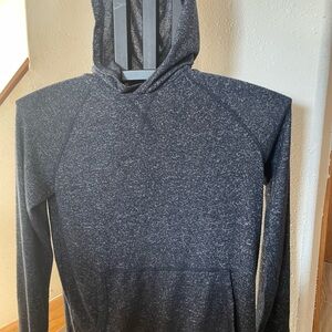 Kids Hooded Pullover Sweater - Black Heather